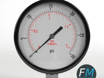 Pressure gauge 3D model buy