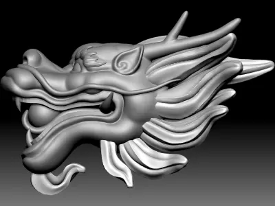 Dragon Head Free 3D model 2