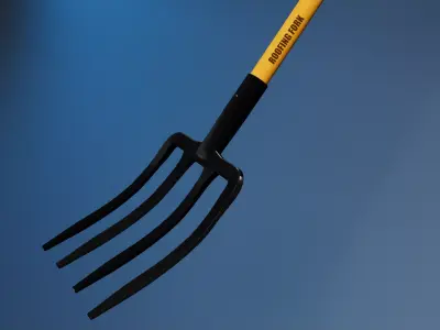 Roofing Fork Low-poly 3D model