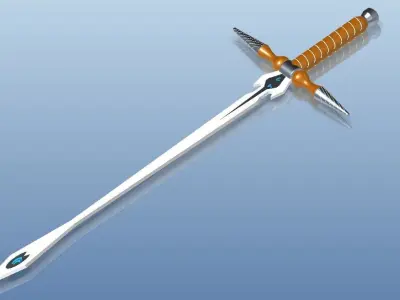 Fantasy Rune sword 3D model