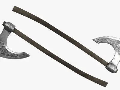 Viking Ax Low-poly 3D model buy