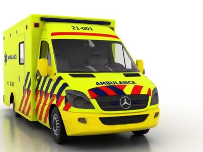 Mercedes Benz Sprinter Truck Netherlands Ambulance 3D model