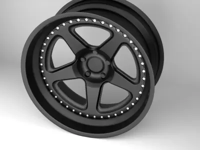 Brixton Forged tr05 Wheels Low-poly 3D model