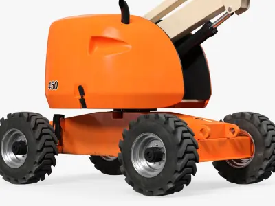  Articulating Boom Lift With Basket Orange 