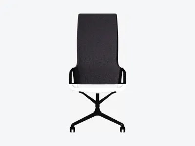 Chair - Conference - Worksmart - 4 Star Castors - High Back Low-poly 3D model