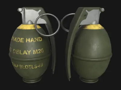 Grenades Pack Low-poly 3D model buy
