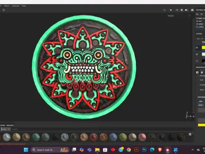 Aztec medallion 3D model