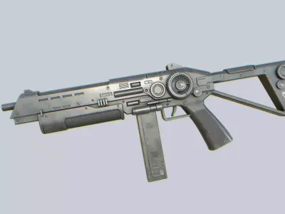Scifi military gun Low-poly 3D model buy