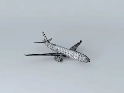 Airbus A330-200 Template Free 3D model
