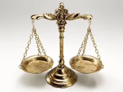 Ornate Justice Scale 3D model