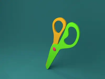 Cartoon Scissor Free low-poly 3D model