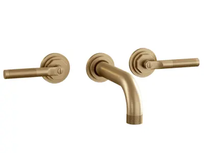 Landmark Industrial wall mounted mixer by Samuel Heath  3D model