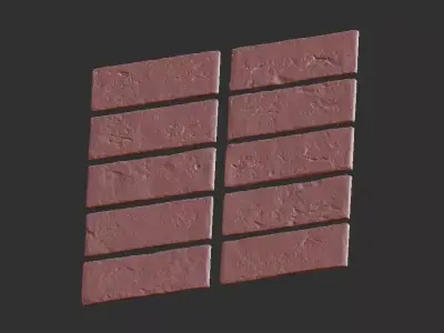 brick wall texture 3d 3D print model