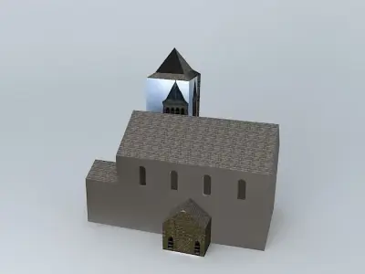 Church Mareuil Dordogne Free 3D model