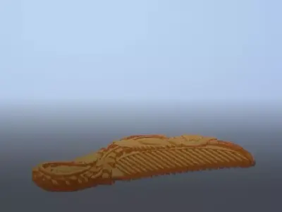 Stylized hair comb  3d prinrtabnle model 3D print model