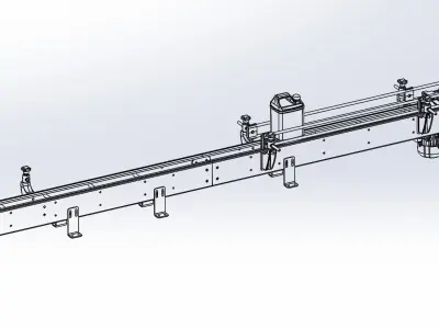 Labeling machine assembly line 3D model