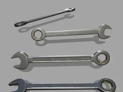 wrench Low-poly 3D model 18