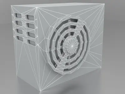 Air conditioner Low-poly 3D model order