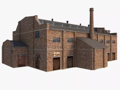 Factory Building 3 Low-poly 3D model