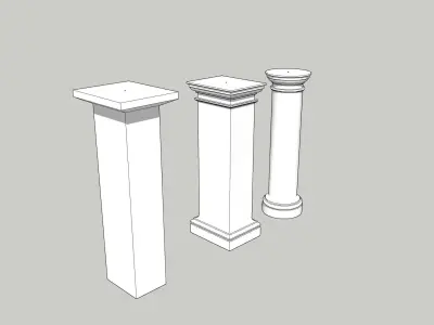 classic columns 3d model 3D model