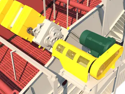 zaranda sludge dewatering machine 3D model