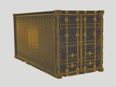 Container Game-Ready with PBR textures Low-poly 3D model