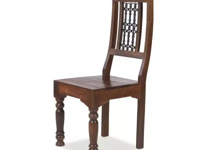 Mathilda Sheesham Diner Chair Curves 3D model