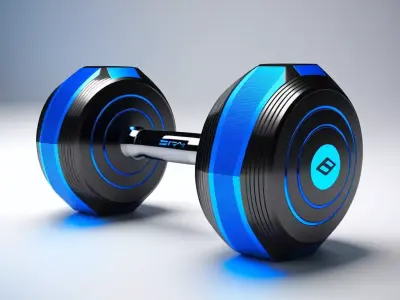 Futuristic Cybernetic Smart Dumbbell 3D model