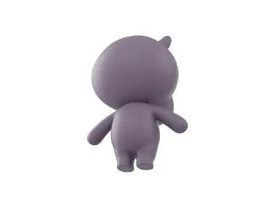 Character021 Hippo 3D model