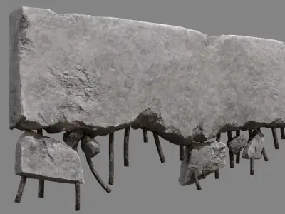 Concrete Debris 08 v2 Low-poly 3D model
