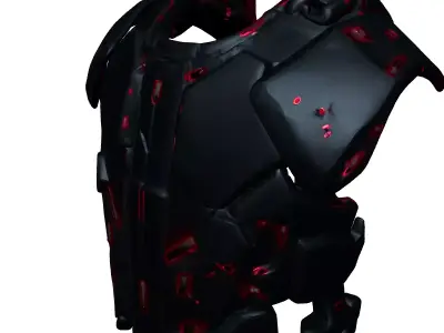 SciFi Heavy Chest Armor Low-poly 3D model