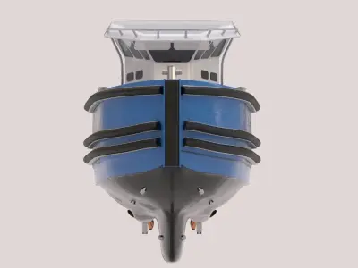 Micro Tug boat highpoly 3D model 3D model