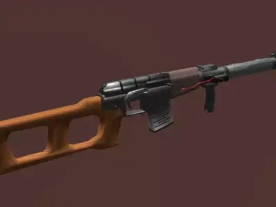 VSS Vintorez LowPoly Textured 3D model