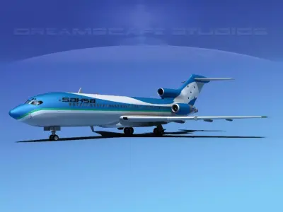 Boeing 727-100 SAHSA 3D model