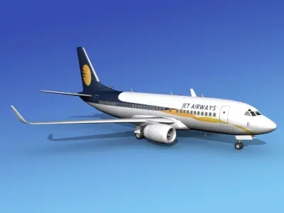 Boeing 737-700ER Jet Airways 3D model