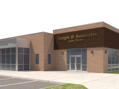 Commercial Building-009 Office With Site 3D model