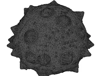Dark Metal Spiked Orb 3D model