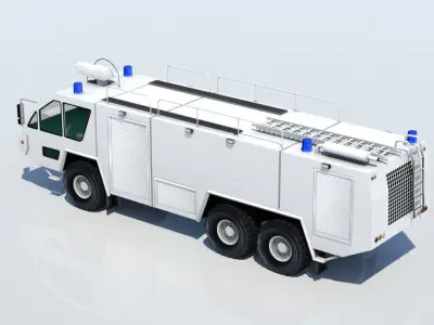 Rosenbauer Panther 6x6 Airport ARFF Lowpoly Blank Low-poly 3D model