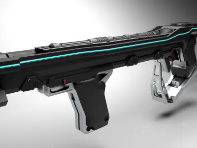 sci-fi gun Free 3D model buy