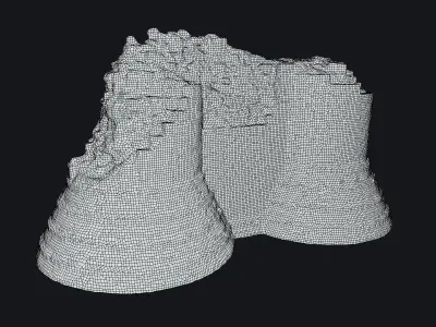 Game Ready Scanned Castle Ruins v4 Low-poly 3D model