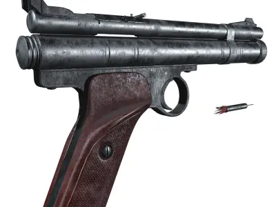 Crosman 150 C02 Pellet Pistol Low-poly 3D model