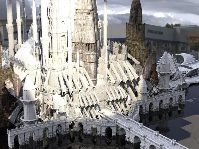 White Palace Emperors city 6 Kit bash  3D model