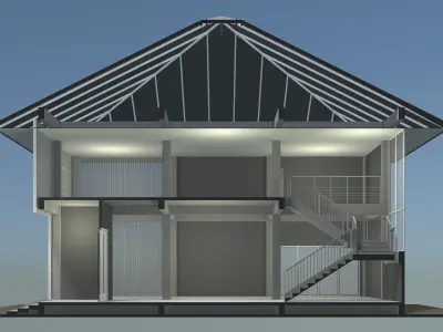 House in section cut 25-10 3D model
