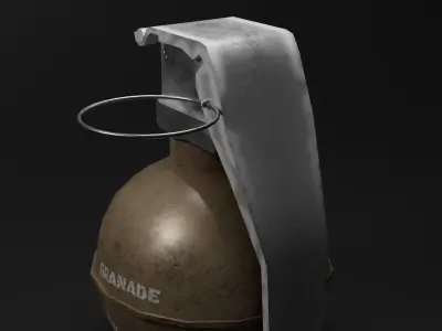 smoke flash grenade Free low-poly 3D model