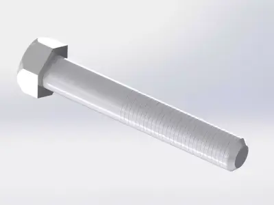 metric 16 bolts 3D model