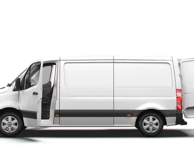 Mercedes Benz eSprinter Panel Van L2H1 FWD HQ Interior 2024 3D model