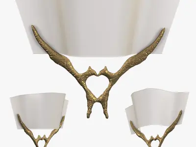 Wall Sconces Angels 3D model