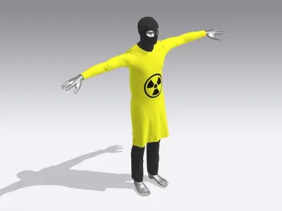 Hazmat Suits Low-poly 3D model purchase