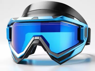 Sleek SciFi Visor 3D model