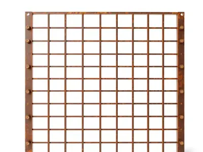 Rustic Metal Grid Panel model pack Low-poly 3D model